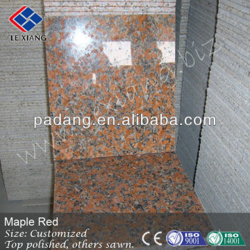 Maple red granite tile, red polished tiles