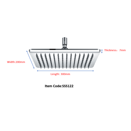 Pomme de douche en acier inoxydable de 12 &#39;&#39;