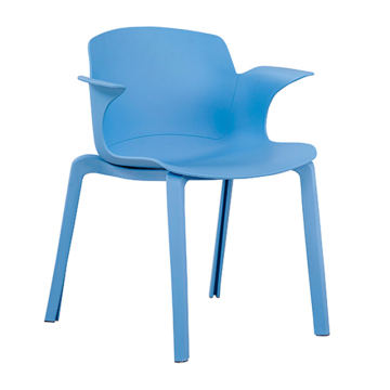 Nordic Style Modern Dining Furniture Leisure Arm Restaurant Plastic Chair for Outdoor Cafe