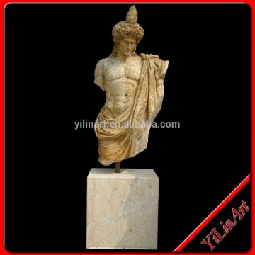 Life Size Carved Yellow Marble Man Famous Busts Sculpture