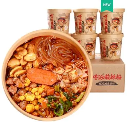 China Hot Sale Fast Food Hot and Sour Spicy Instant Rice Noodles Ramen