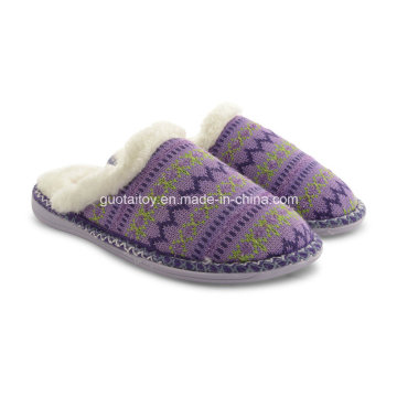 New Ladies Handmade Knitted Fabric Indoor Slippers (GT-09762)