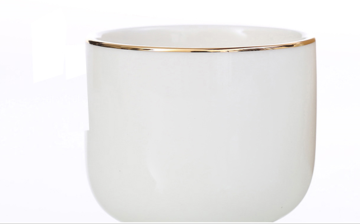 Export ceramic white color tea cup for hotel