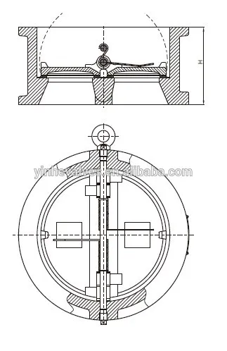 FM UL Approved Resilient Seated Wafer Ends Check Valve