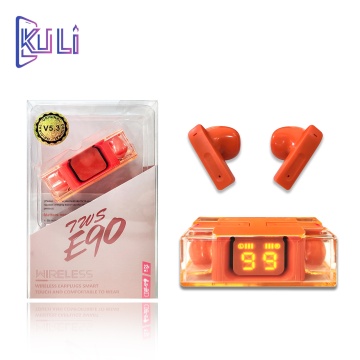 BT5.3 E90 Smart Touch Wireless Earphones with LED Display