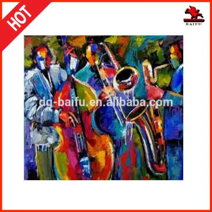 Modern abstract tuba still life oil paintings