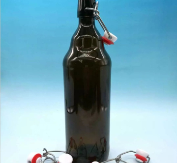 Brown Le buckle  glass bottle