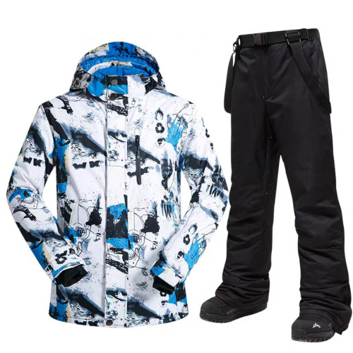 Male money printing fabrics ski suit