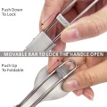 Spork Titanium Opvouwbare Spork en Lepel om te wandelen