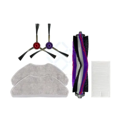 Comprehensive Replacement Accessories for Eureka E10S Robot Vacuum Cleaner: Edge Brush, Roller Brush, Cloth, and Air Filter