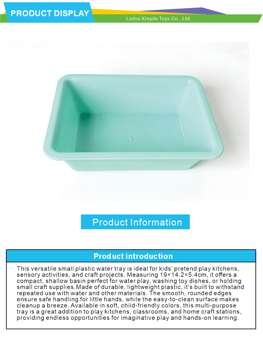 Mini plastic water sink tray for kids