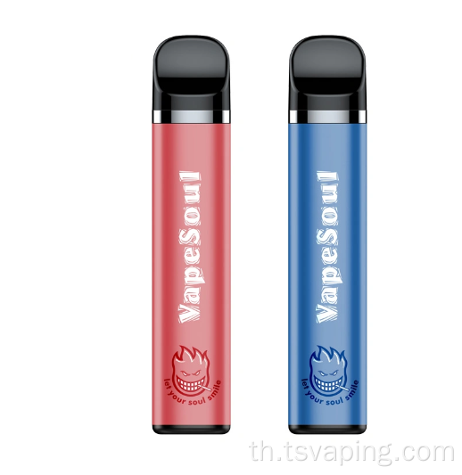 รสชาติใหม่ Vapesoul 1500 Puffs ปากกา e-cig ที่ใช้แล้วทิ้ง