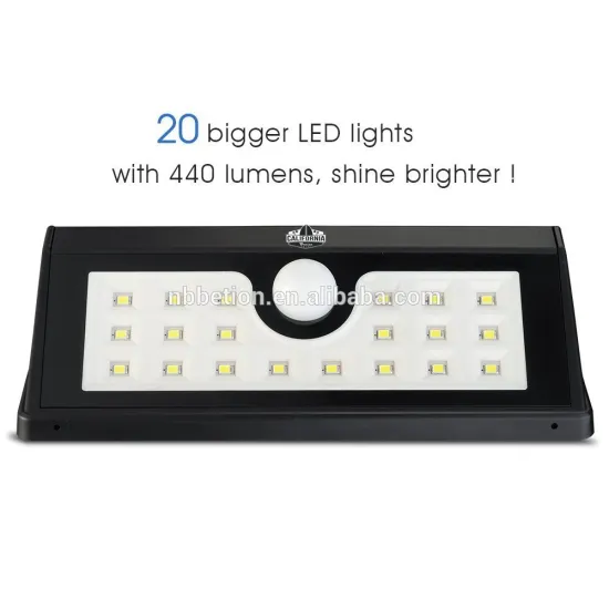 Solar Powered Motion Sensor Wall Flood Light for Outdoors Weatherproof solar garden light with 20LED solar sensor light for gard