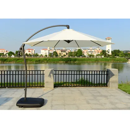 Hanging Umbrella 330x240 cm: Portable Patio Sun Protective Umbrella