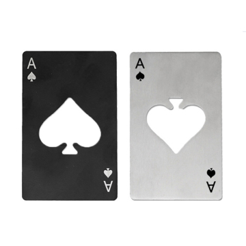 Stainless Steel Spades Bottle Opener - Credit Card Style Beer Opener