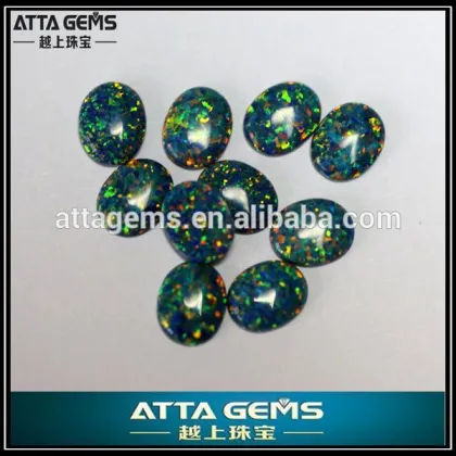 oval opal cabochon cut -similar natural created opal