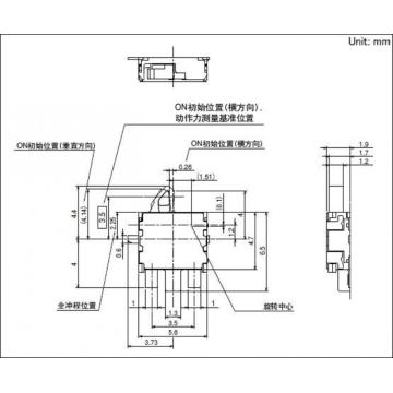 双方向アクションタイプ表面実装スイッチ