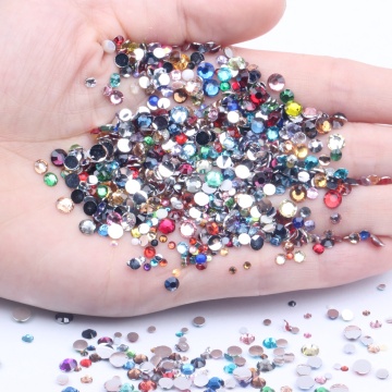 Resin Rhinestones 50000pcs ss16 4mm Flatback Normal Colors Round Glue On Diamonds DIY Nails Art Supplies