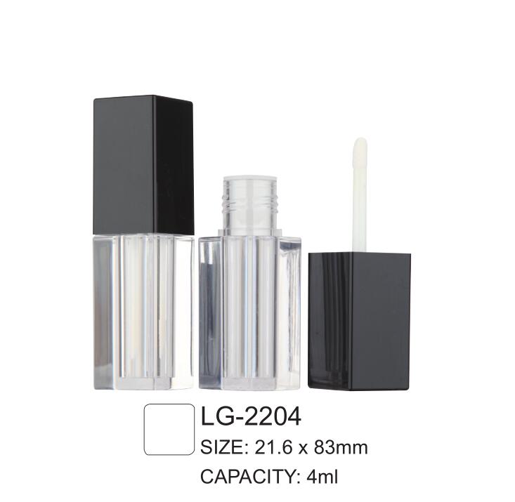 En gros 4 ml carré en plastique à lèvres à lèvres LG-2204