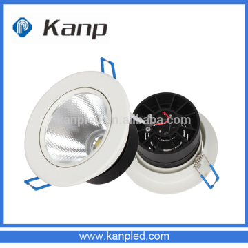 Aluminum Black 3 years warranty Dimmable COB Led Downlight 12W