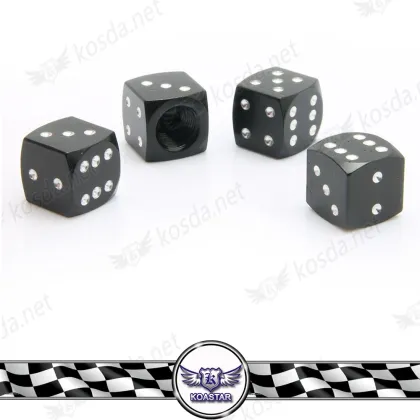 new racing car accessories 2016 Dice wheel cap valves, wheel rim valve caps