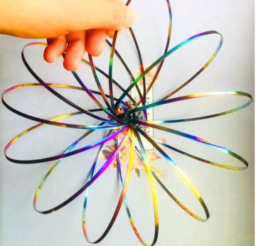 2018 The Hot Sale Stainless Steel Multi Sensory Interactive Spring Magic Flow Ring for Toy