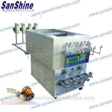 Four spindles automatic fine wire line transformer skein winding machine