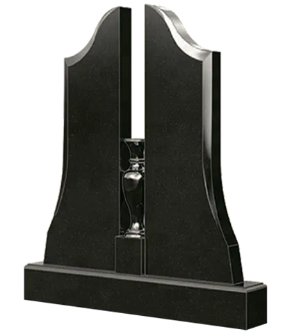 Customized Black Granite Tombstone - Polished Black Headstone