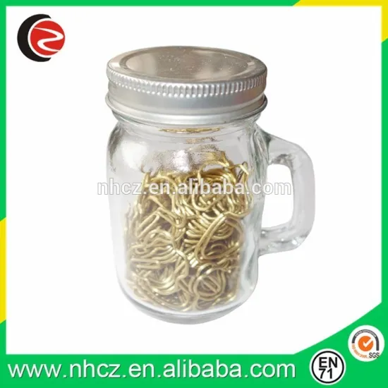 Golden color shaped paper clip