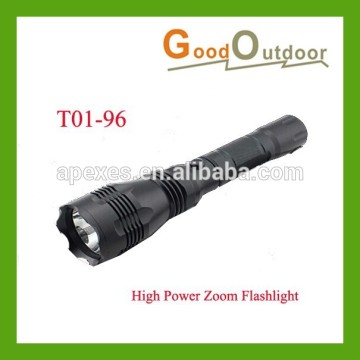 T01-96 CREE -XPE LED Professional High Power Camping Aluminium Zoom Flashlight