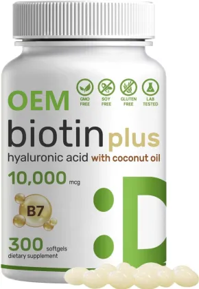OEM Customized Biotin (Vitamin B7) Capsule Promote Healthy Hair, Skin & Nails