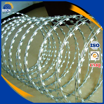 Concertina galvanized razor barbed wire for sale