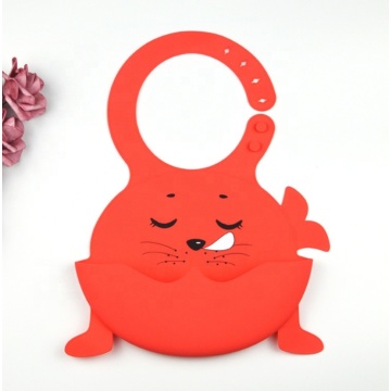 Cute Animal Silicone Reusable Sublimation Feeding Bib