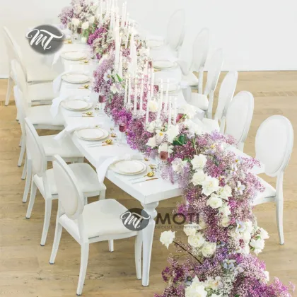 Rose Gold Metal Chrome Wedding Reception Chairs - Louis Party Stacks