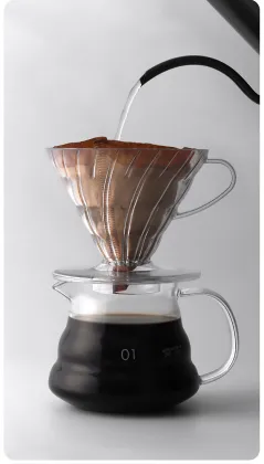 Plastic Pour Over Coffee Dripper with Removable Dripper and Stand