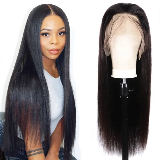 Wholesale Cheap Hd Full Straight 13x6 Lace Frontal Closure 100% Human Hair Wig Raw Brazilian Virgin Human Hair for black women