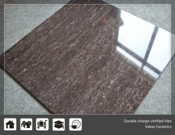 Dark gray/black nano polished double charge vitrified tiles