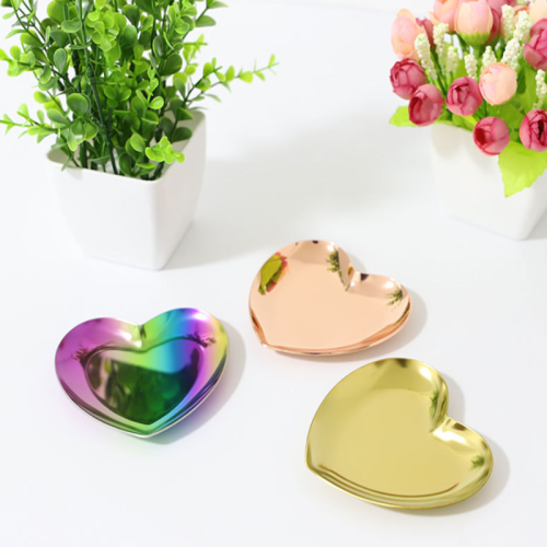 Stainless Steel Heart-shaped Jewelry Plate