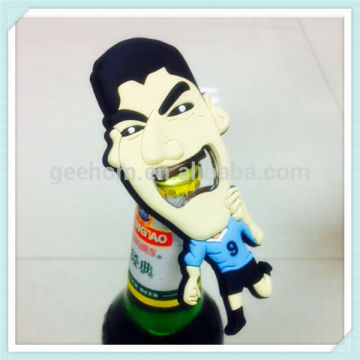 Football sports character shaped fridge magnet bottle opener