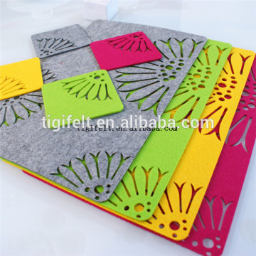 colorful flower felt placemat