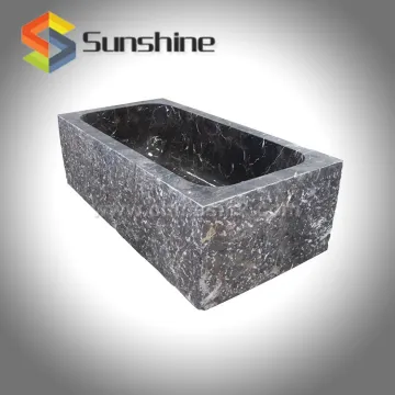 China Dark Coffee Marble Stone Shower Bath Tub
