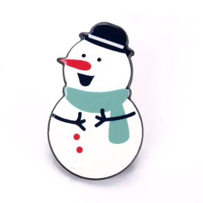 Christmas Frosty Scarf Snowman Enamel Pins