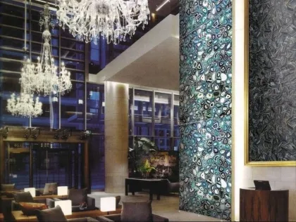 Background Wall Design Blue Agate Panel