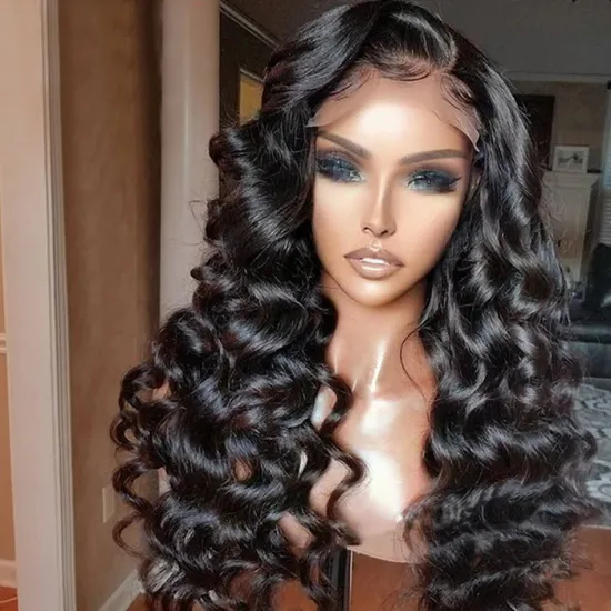 Full Hd Loose Deep Wave Lace Front Human Hair Wig Cheap Raw Indian 100% Virgin Natural Human Hair Swiss Lace Closure Wig Vendor