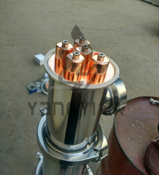 Stainless Steel Distiller Flute Column with Copper Bubble Plate - 4 Inch