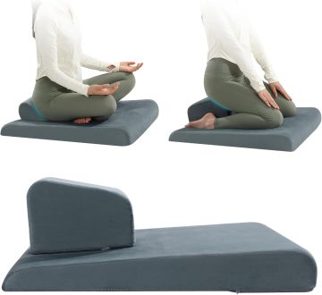 High-Density Foam Meditation Cushion and Yoga Pillow: Ideal for Hip and Knee Support