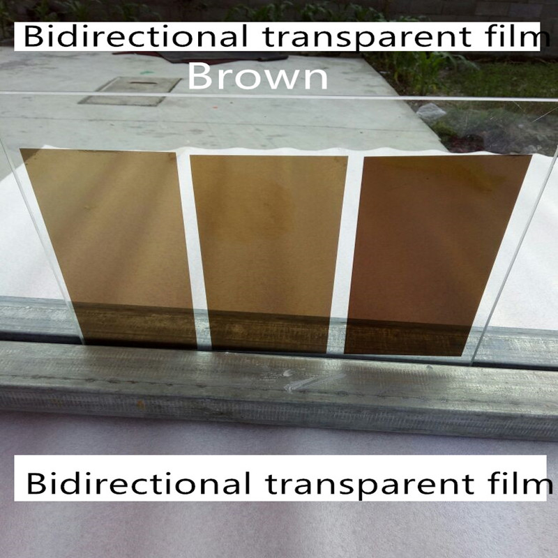 Brown Glass Stickers Shading Decorative Film Coffee Two-Way Transparent Self-Adhesive Window Film Balcony Cellophane Film Paste