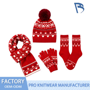 Holiday Heart Snow Knit Set