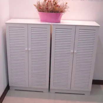 Wooden Shoe Cabinet, Available in White Color