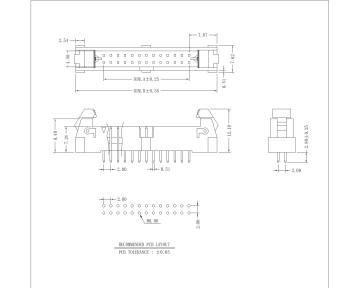 2,00 mm Ejector Header 180° med kort spärr